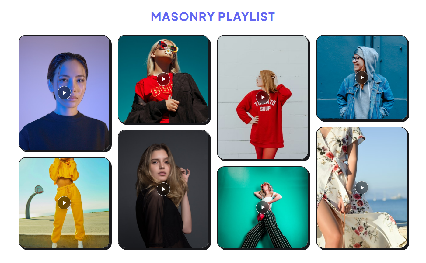 Masonry Playlist Layout